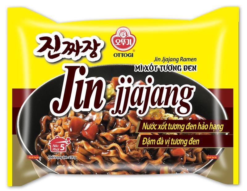 Combo 5 gói Mì trộn xốt tương đen Jin Jjajang Ramen Ottogi gói 135g(MÌ XỐT TƯƠNG ĐEN (VN) 135g
