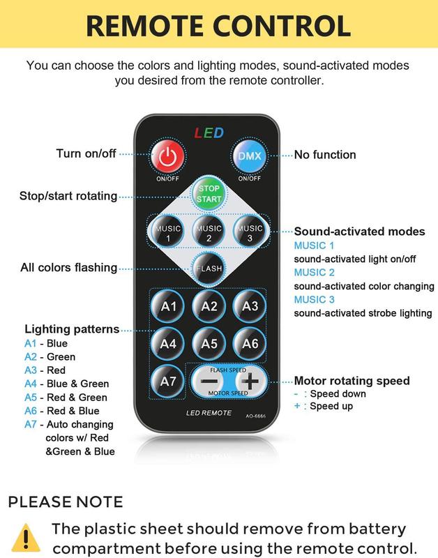 Product Introduction of 1/2PCS Disco Ball Party Lights LED RGB Sound Activated Stage Rotating Projector Lamp Christmas Gift Wedding Party Club Laser Show Lamps 8