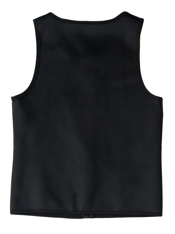 Men's Neoprene Sauna Sweat Vest, Slimming Weight Loss Workout Tops, Sleeveless Front Zipper Fitness Tank Tops, Waist Trainer Shaper, Men's Shapewear 3