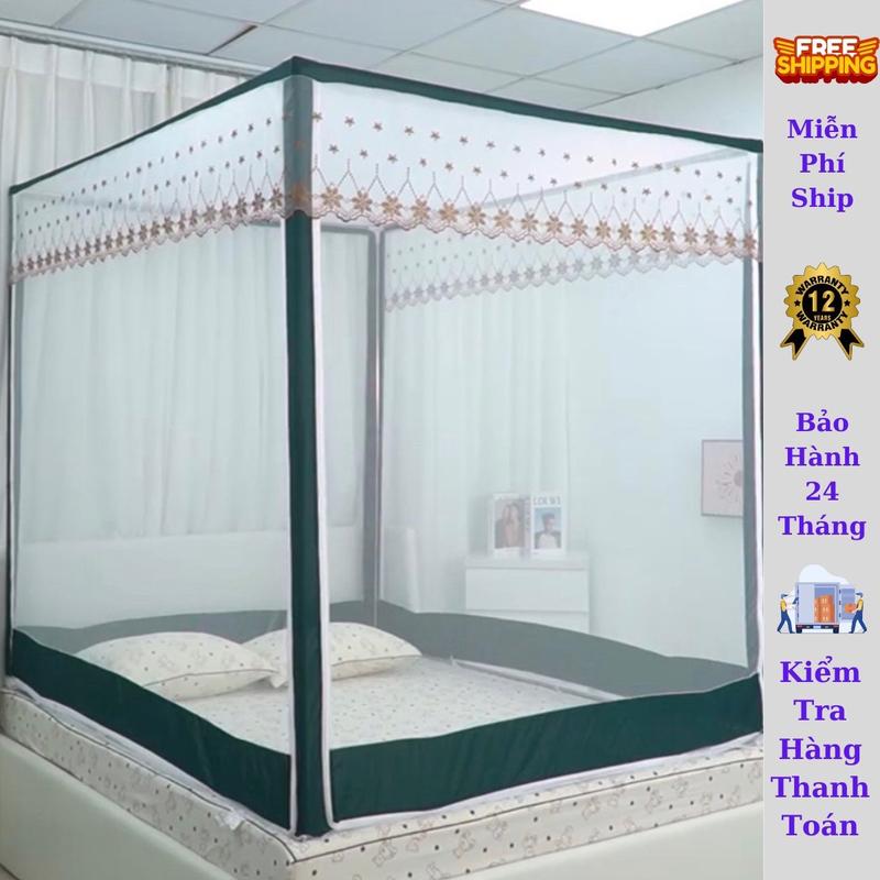 Màn Khung Không khoan tường cao cấp - Đủ kích thước 1m2,1m4,1m6,1m8,2m2 | Màn 2 cửa made in Việt Nam hàng có sẵn