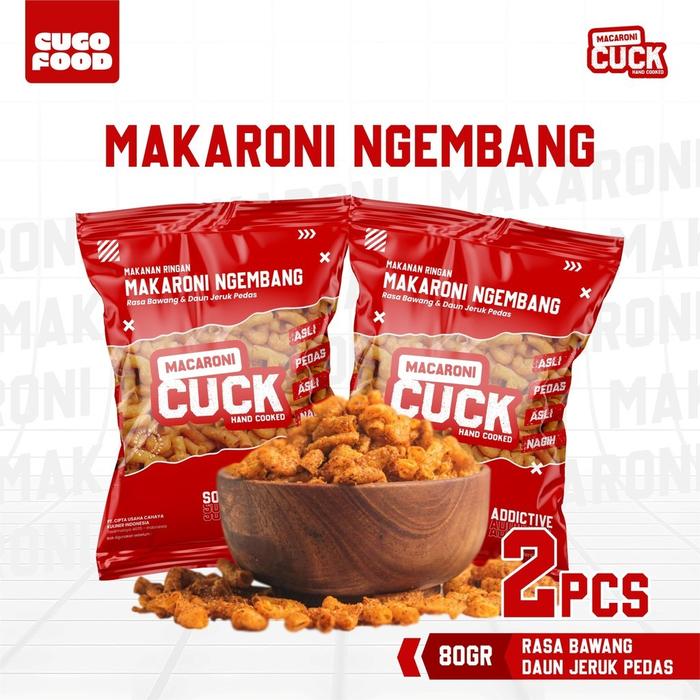 Gambar Macaroni Cuck Makaroni Ngembang Kemasan 80 gr x 2 pcs Snack Cemilan Gurih Asin dari Cugo Food Kota Surabaya Tokopedia