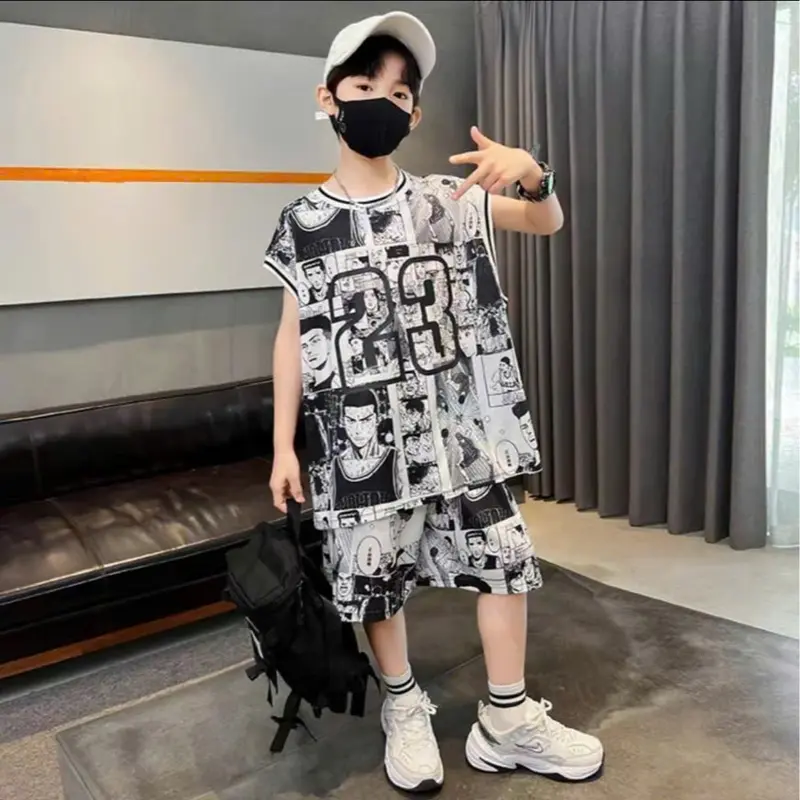 Set bộ quần áo bé trai 15-45kg mẫu BA LỖ 23. Chất liệu thun lạnh thoáng mát,. thấm hút mồ hôi. HE20 3