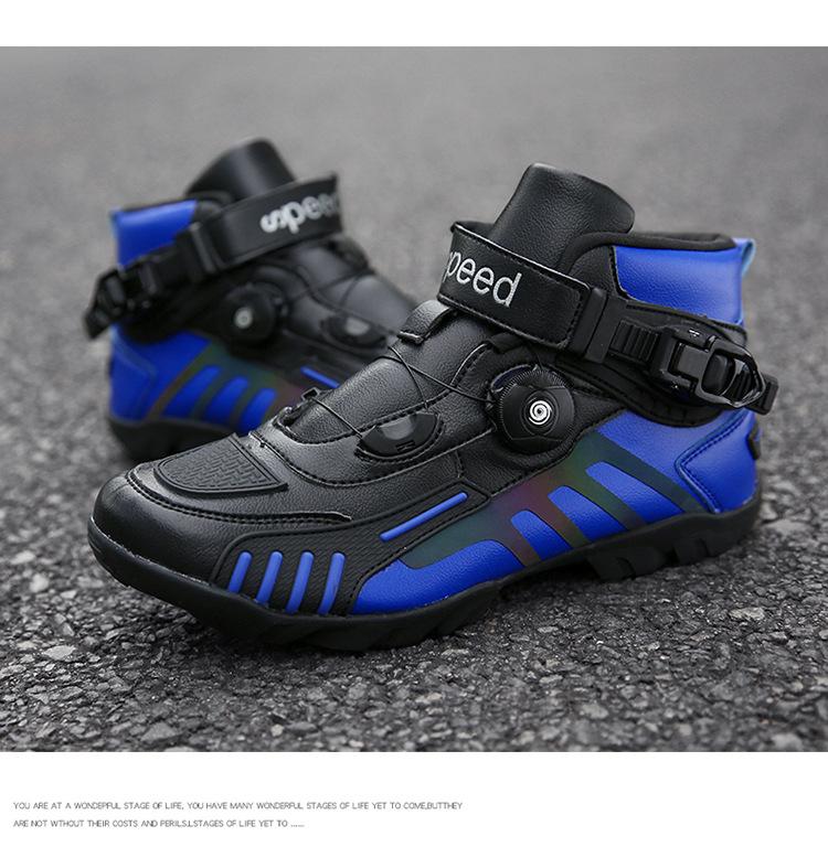 Product Introduction of Cross-Country Four Seasons Factory Riding Boots Motorcycle Shoes Motorcycle Cross-Border Outdoor Traveling by Motorcycle Direct Supply Racing Boots Equipment Footwear Boy Walking Shoes Closed Comfort 18