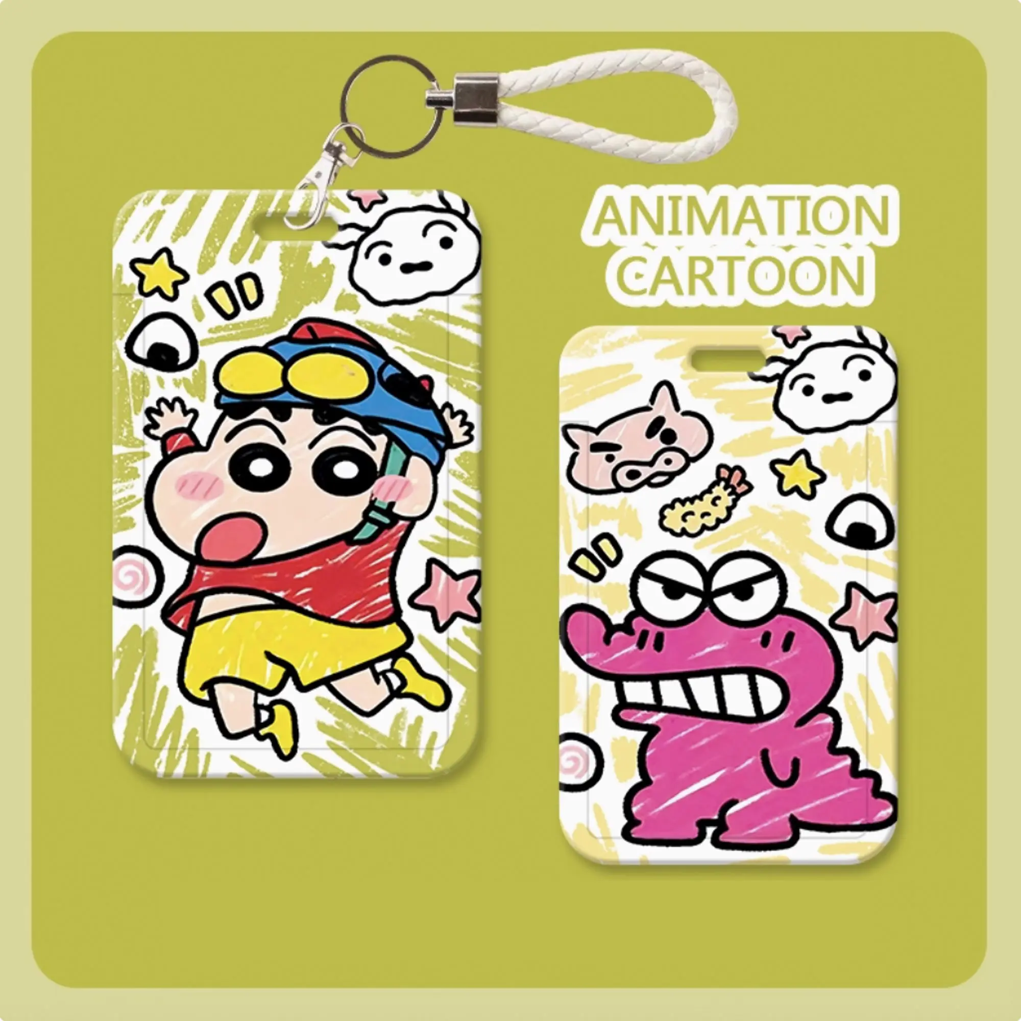 SINCHAN CAHOL ID CARD HOLDER MOTIF KAWAII TEMPAT KARTU PHOTOCARD PHOTO CARD tali lembut warna cerah
