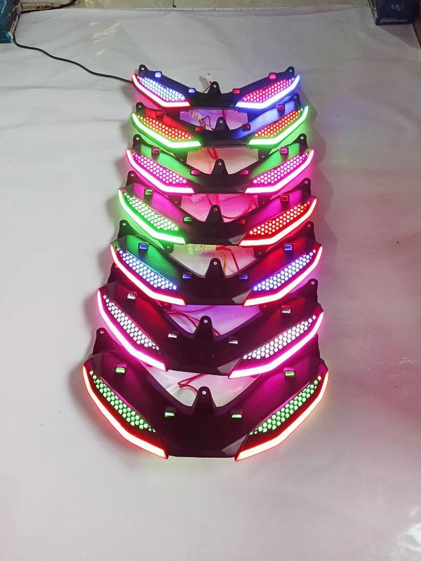 Phụ kiện đèn demi lưới tổ ong viền led một màu xe Exciter 150