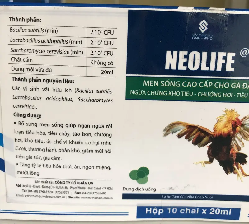 NEOLIFE MEN SỐNG CAO CẤP CHO GÀ ĐÁ CHAI 20ML 1