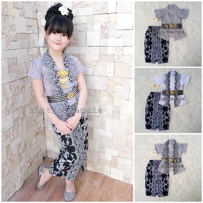 SET KEBAYA ANAK KARTINI WARNA SILVER LK030 0