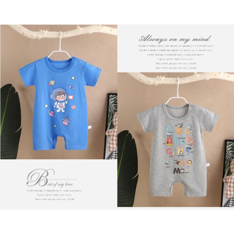 Product Introduction of 2024 Infant climbing clothes pure cotton summer new Korean version boy baby thin women's short-sleeved children's onesie Romper 2