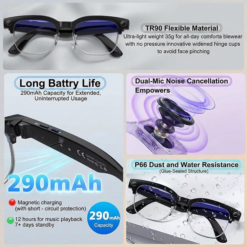 2026 New Upgrade Smart Glasses With Camera Video Recording AI Photo Recognition Bluetooth Call Translation Voice Sunglasses Men - Image 9