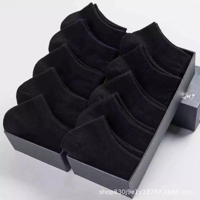 Product Introduction of Ready stock!!! 1 pair men women cotton ankle socks athletic casual solid stripe comfortable sock black white Grey 7