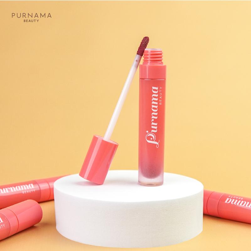 Purnama Beauty Liptint Transferproof dengan Pigmentasi Tinggi Tahan Lama Ringan - Kosmetik Lesti Kejora - BPOM 1