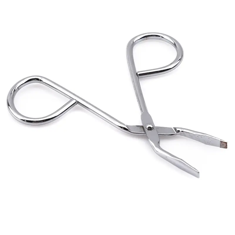 Scissors Flat Tip Eyebrow Tweezers Clamp Clipper Stainless Eyebrow Removal