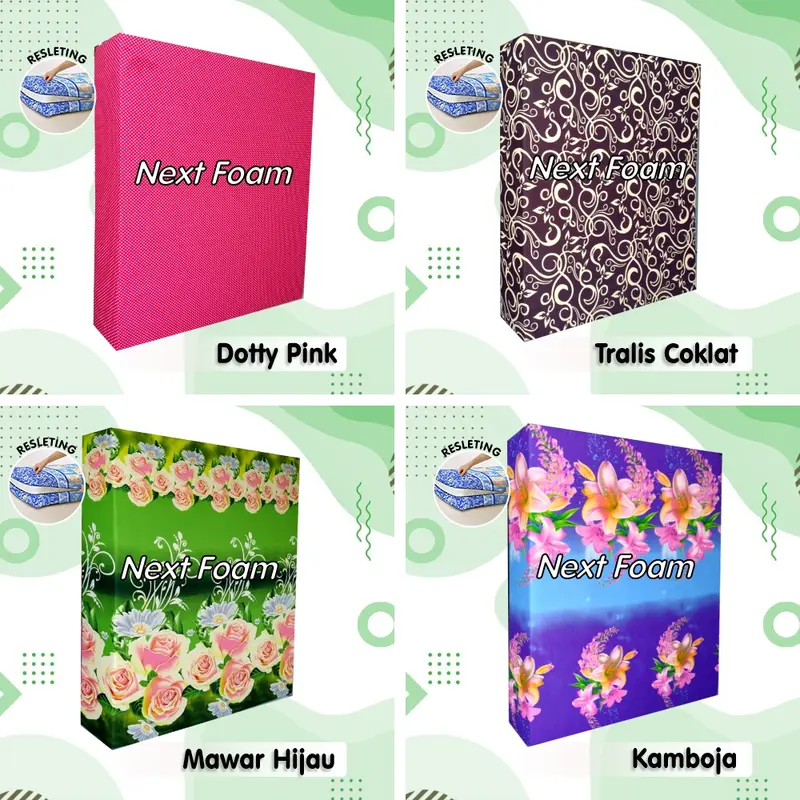 Sarung Kasur Busa Resleting Tebal 40 cm / Cover Kasur Busa Inoac / Sprei Resleting 4