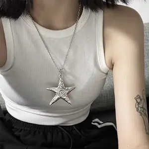 COD Kalung Wanita Y2k Retro Manis Gaya Keren Kalung Bintang Korea Style Kalung Rantai Tulang Selangka Ceruk - SG