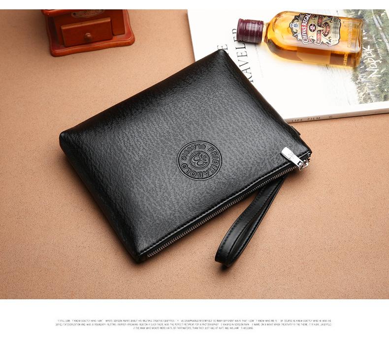 Product Introduction of Men's 2024 New Casual Men's Clutch Pu Soft Leather Men's Bag Mobile Phone Bag Large-Capacity Wallet 12