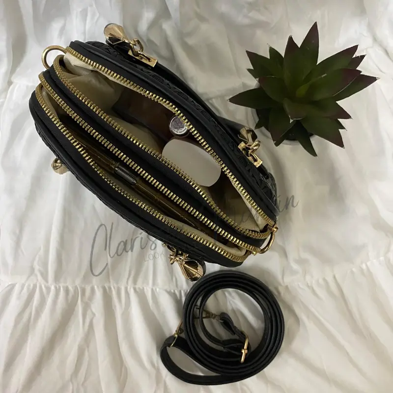 CLARISSA MAHEIN Tas Tangan Bahu Wanita Alya Motif Kombinasi Polos Tikar Tali Panjang Pendek | Slingbag Handbag Women | Tas Selempang Terbaru 5