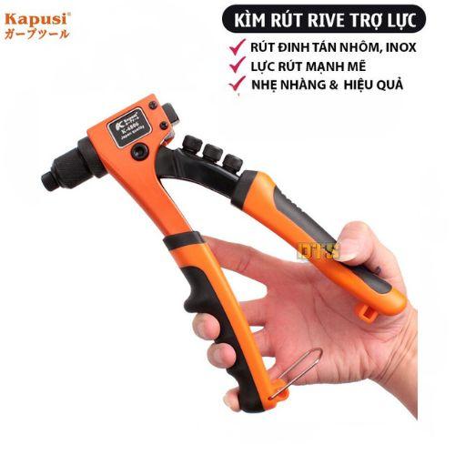 Kìm rút đinh Kapusi 8.5inch K-6806 hàng chính hãng, kìm rút rive trợ lực, rộng rãi, chất liệu cao cấp, có nút chỉnh lực vn đa chức năng a
