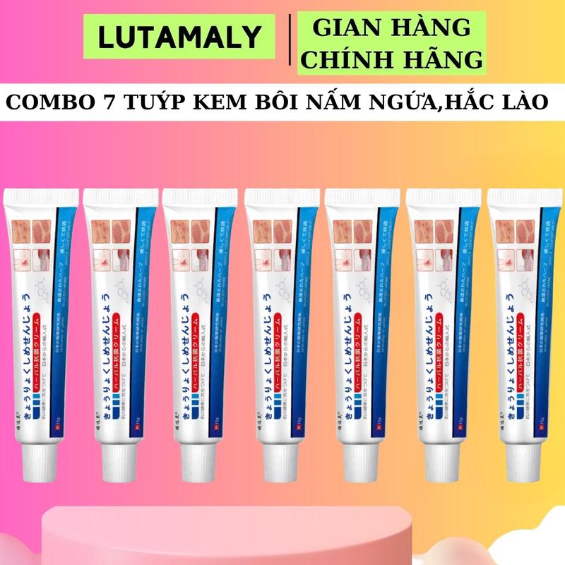  Combo 7 Tuýp Kem Bôi Nấm Ngứa Viêm Da Cơ Địa NHẬT BẢN Hắc Lào Tổ Đỉa Vẩy Nến Á Sừng Lang Ben Hiệu Quả-LUTAMALY 