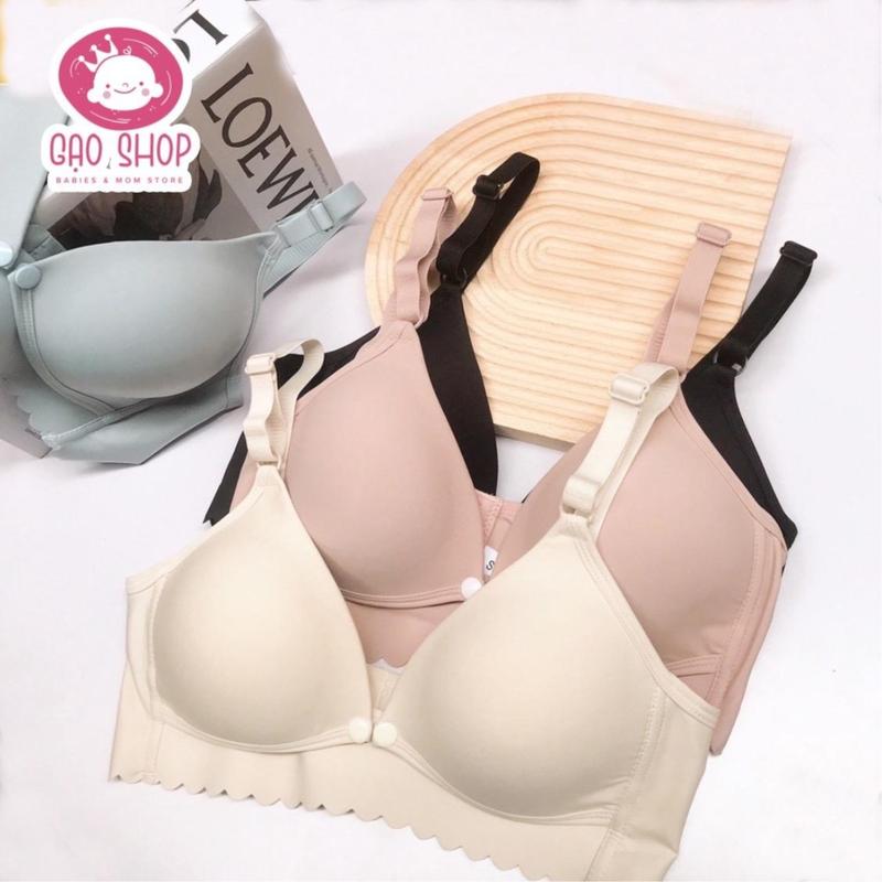   KÈM NỚI  Áo lót bầu cho con bú không gọng chất SU NON mềm mát thoáng khí kèm nới áo cùng màu 