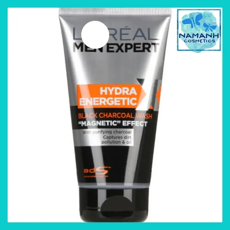 Sữa rửa mặt than hoạt tính cho nam LO Men Expert Hydra Energetic Black Charcoal Face Wash 150ml