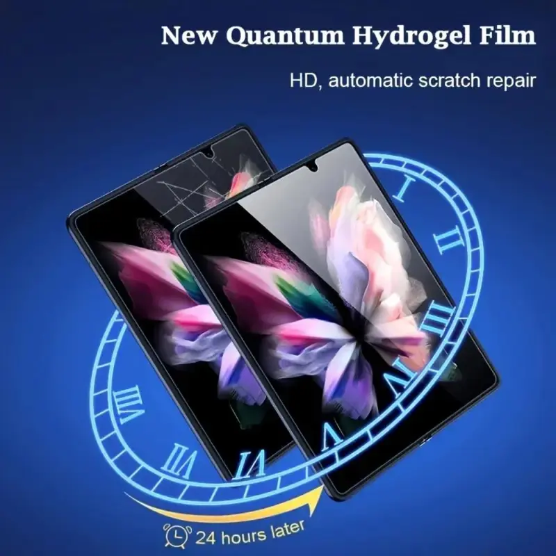 GIROUETTE GIROUETTE HD Flexible Hydrogel Film, 3 Counts Anti-scratch Phone Screen Protector, Bubble-free Installation Phone Screen Protective Film for Galaxy Z Fold 3/4/5/6, Cases 7