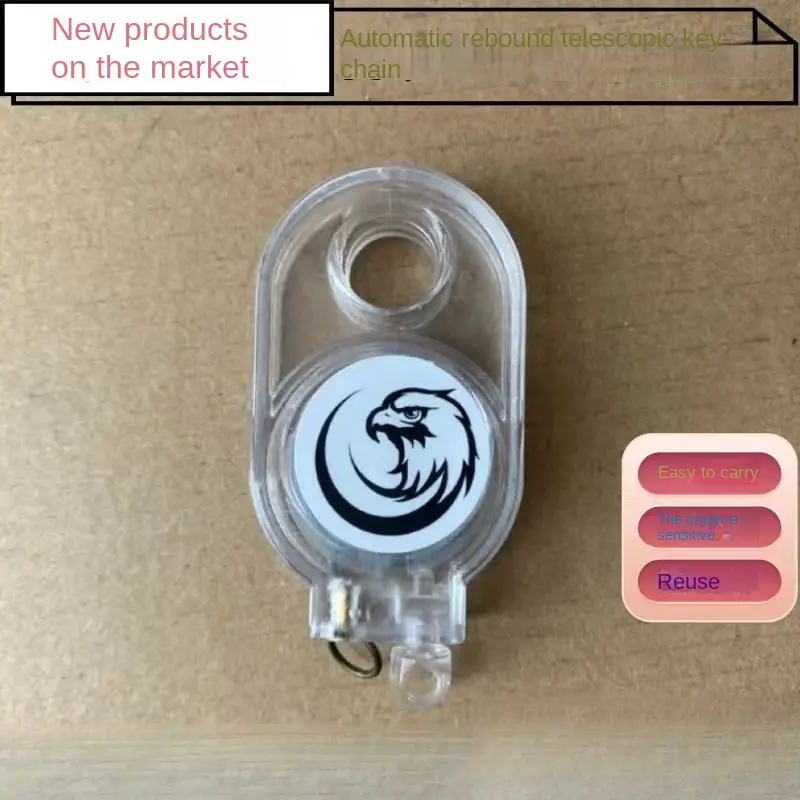 Rebound Outdoor Rebound Controllable Keychain Easy Pull Buckle Lost Hand Rope Hand Control Pendant Multi functional Telescopic