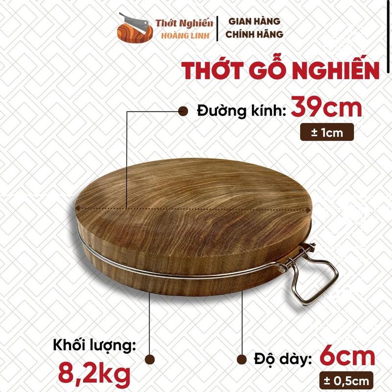Thớt gỗ nghiến size 39x6cm, Thớt nghiến đá, D39TNHL - Thớt Nghiến Hoàng Linh