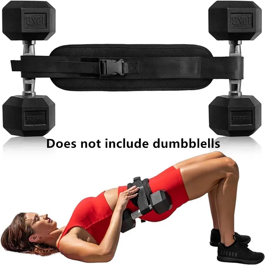 Adjustable Dumbbell Hip Thrust Belt, Hip Thrust Training Belt with Extra Padding, Home Gym Workout Equipment for Women, Fitness Accessories