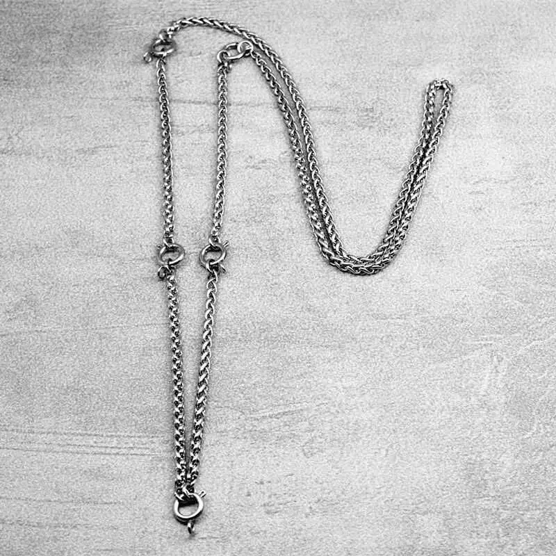 Buddha Amulet Pendant Hanging Necklace One Three Five Titanium Steel Hooks Long Hanging Chain for Women and Men Jewelry Clothing Accessories