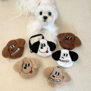 二合一で多機能な〜 犬のうんち袋ディスペンサーとジッパー付き収納ポーチ-ペット用品、ハンズフリーリーシュアクセサリー用の布製バッグ付きポータブルごみ袋ホルダー ランダム  動き  猫  おもちゃ 犬猫  グッズ