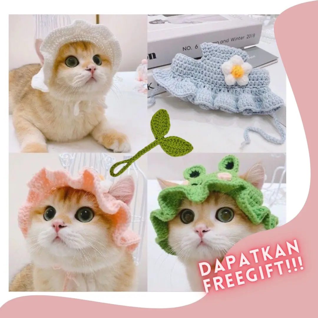 Topi Bucket Hat Kucing dan Anjing: Eksklusif untuk Hewan || Aksesori Kucing dan Anjing yang Trendi