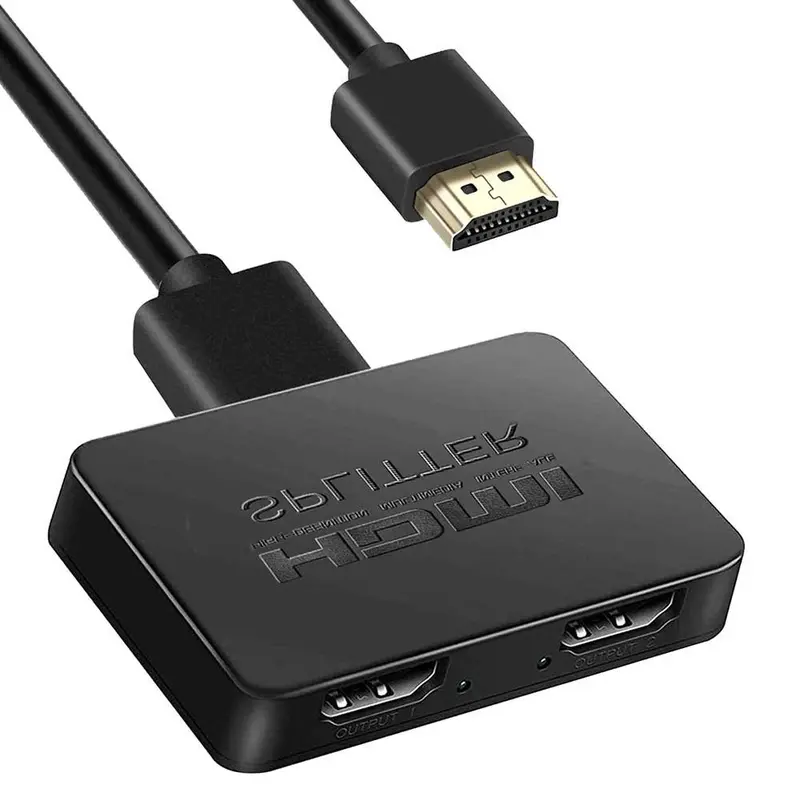 Bộ Chia HDMI, 1 Vào 2 Ra, Bộ Chia 3D HDMI 4K, Cho Màn Hình Kép, Bộ Chia HDMI 2 Cổng Tốc Độ Cao, Bộ Chia Bộ Khuếch Đại HDMI Full HD, Tương Thích Với Xbox, PS4, PS3, DVD, HDTV Phụ Kiện Nghe Nhạc 3