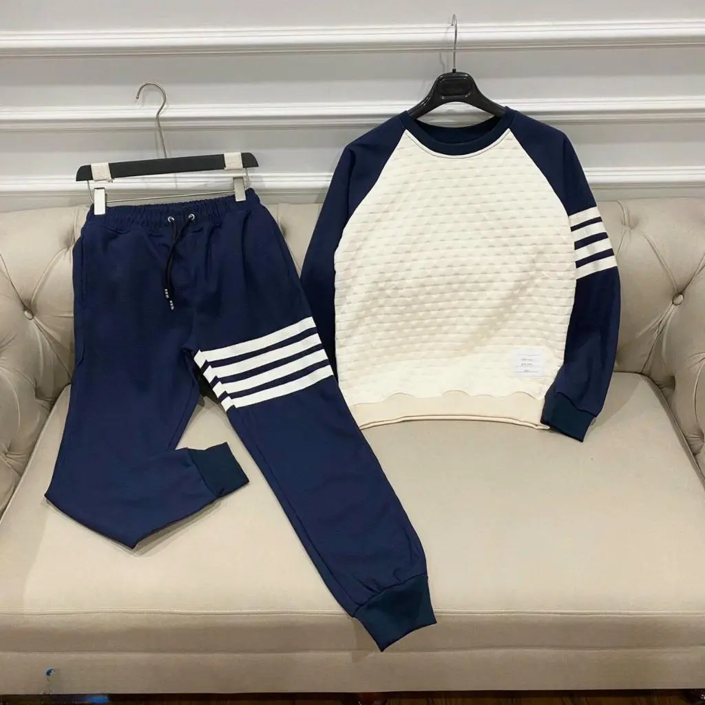 Bộ Nỉ Nam Thu Đông KẺ SỌC, chất nỉ trẻ trung năng động Menswear