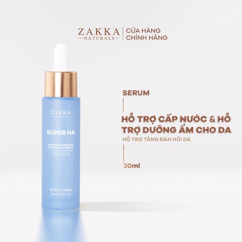 Tinh Chất Hỗ Trợ Cấp Ẩm Đa Tầng Super HA Multilayer Hyaluronic B5 Hydrating Serum Zakka Naturals 30ml