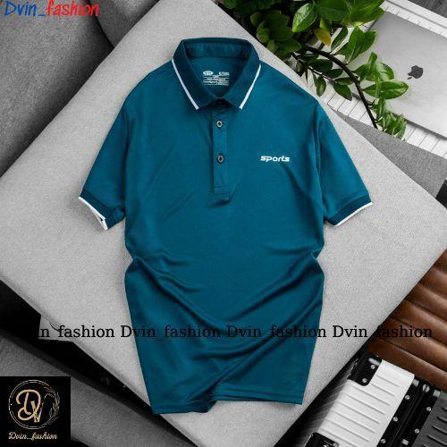 Áo thun nam trụ (SPORTS) , áo thun nam cổ trụ chất thun poly lạnh co giản 2 chiều có size đại Dvin_fashion 3
