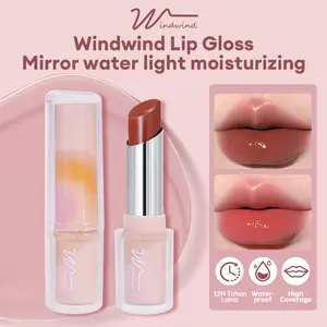 WindWind Watery Glow Lipstick Lip Balm Water Light Lipstick Mirror Moisturizing Lipstik Glossy Solid Lip Gloss Long Lasting