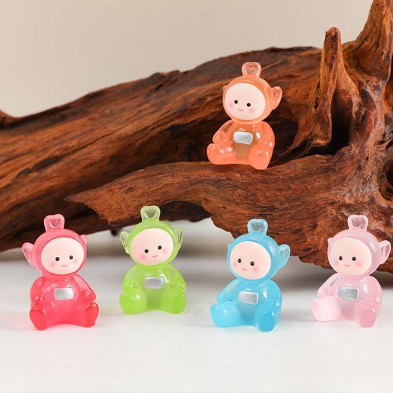 Product Introduction of Random Color Cute Cartoon Design Miniature Ornament, 10/30pcs Luminous Miniature Ornament, DIY Decoration Accessories for Home & Garden & Car 2