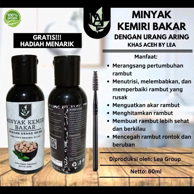 minyak kemiri bakar penumbuh Rambut ceugah uban Jenggot Haircare 5