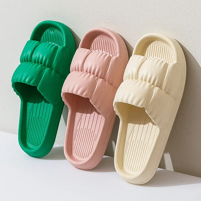 [Fast Delivery] Home Slippers, Men's and Women's Slippers, Couple Slippers, Eva Slippers, Soft Elastic Non-Slip Slippers, Toilet Slippers, Waterproof Slippers