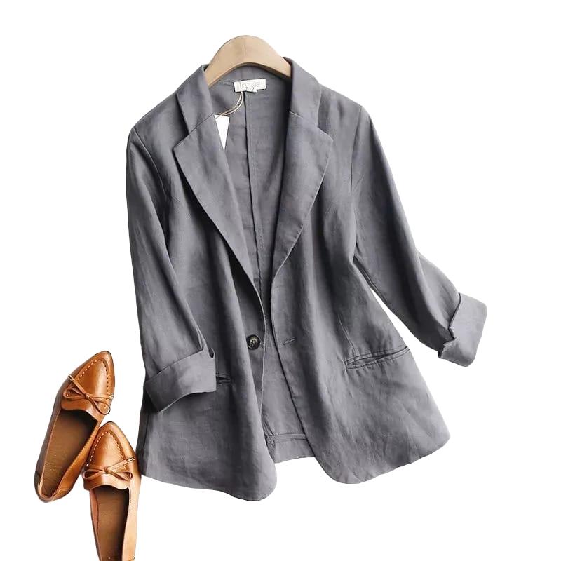 Baju Atasan BLAZER Panjang KATUN LINEN RAMI KOREAN STYLE - ROMANCE BLAZER - BLAZER Kerja CASUAL KOREAN - OUTER WANITA Cream Fit Baju Atasan BLAZER Panjang KATUN LINEN RAMI KOREAN STYLE - ROMANCE BLAZER - BLAZER Kerja CASUAL KOREAN - OUTER WANITA Cream Fit