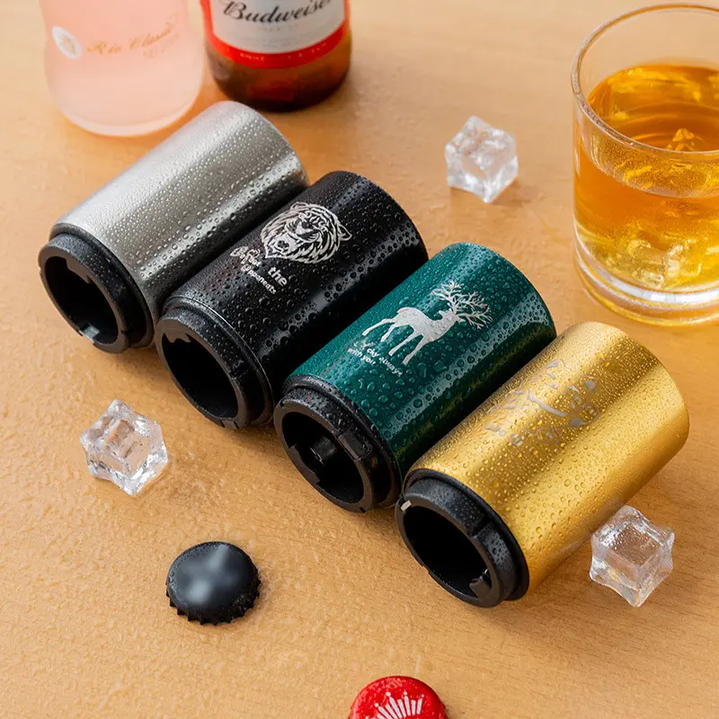 Dụng Cụ Mở Nắp Chai Bia, Hoàn Toàn Tự Động, Thép Không Gỉ, Loại Nhấn, Dụng Cụ Mở Rượu, Cầm Tay, Widget Bar, Phụ Kiện Nhà Bếp, Dụng Cụ Mở Chai