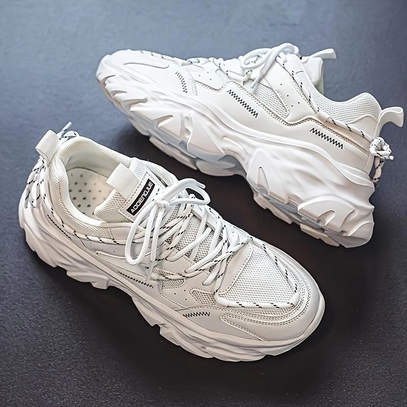 Product Introduction of 2025 New Arrival Men'S Versatile Sports & Casual Sneakers - Mesh High-Top Running Shoes with Stylish Lace-Up Design, Thick Sole for Outdoor Activities & Everyday Wear, Casual Footwear | Trendy Sneakers | Comfortable Footwear 1