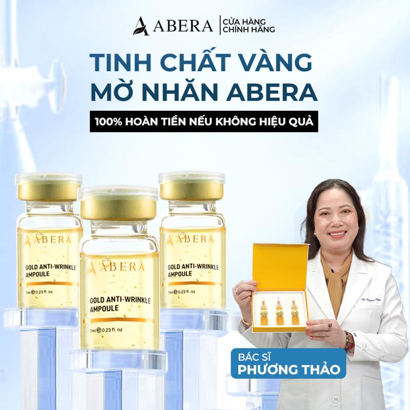 Tinh chất vàng Abera 21ml - Hỗ trợ nếp nhăn, rãnh nhăn, vết chân chim, giúp dưỡng ẩm da và trẻ hóa da hiệu quả Nữ Skincare Women Trà Sen
