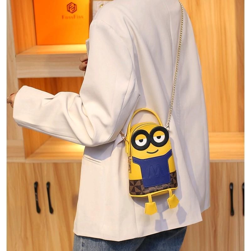 TAS SELEMPANG MINIONS/ TAS SELAMPANG MINIONS KUNCI LIPSTIK/ TAS SELEMPANG MINIONS CUTE 3