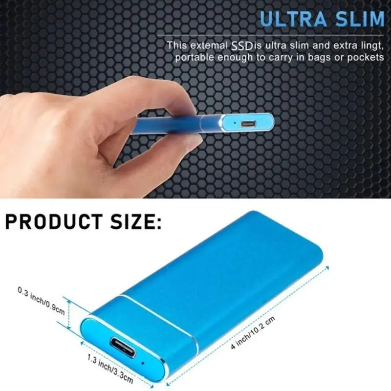 【Dari Jakarta FAST】 SSD Eksternal 4TB USB 3.0 Type-C ssd laptop PC ssd portable eksternal hp solid state drive 6
