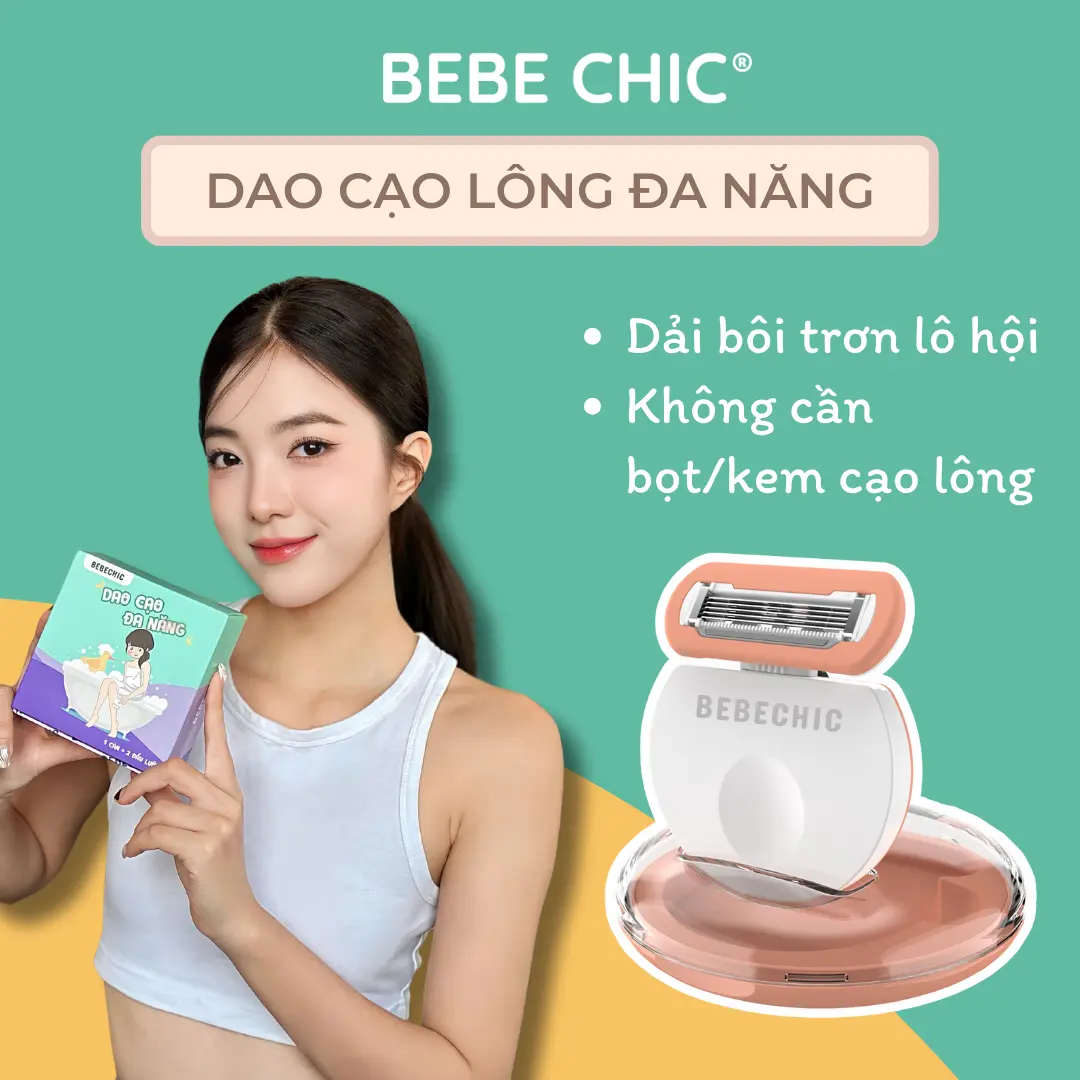 Bộ Dao Cạo Kèm 2 Đầu Lưỡi Lô Hội BB001 BEBECHIC