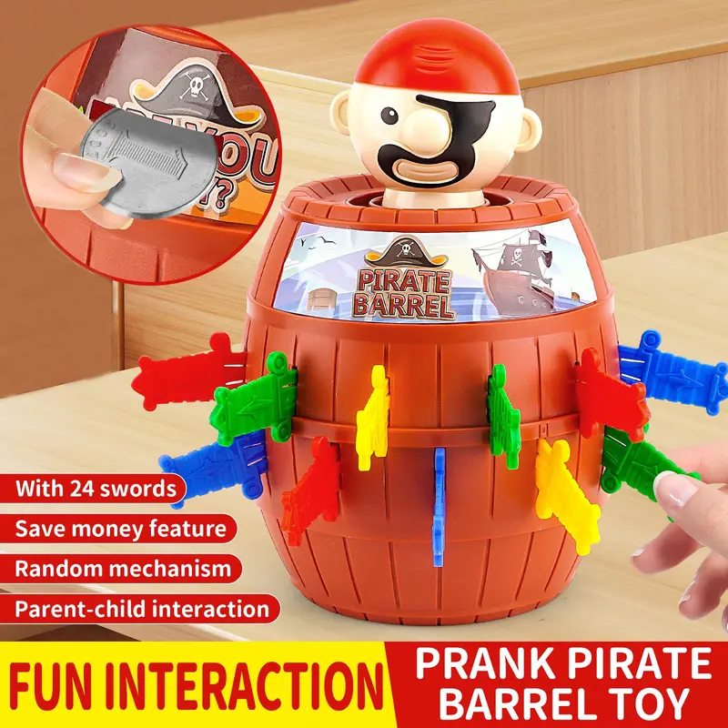 Pirate Bucket Toy, Fun Prank Pop-Up Pirate Bucket, Desktop Decompression Toy, Interactive Party Game, Creativity for Children Aged 3 and Above 5