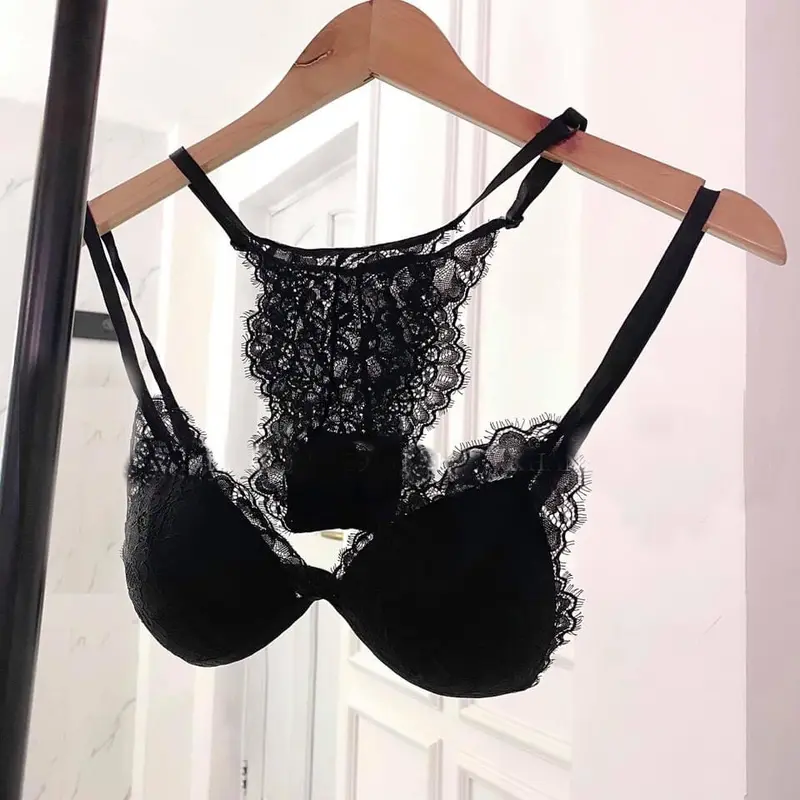 Đồ lót nữ - Nội y nữ ren sexy thiết kế quần dây và quần đùi MINLINGERIE ren co giãn thoáng mát Bra Áo Quần Lót Nhung chỉ giặt tay 【buy1 take 1】black áo lót 3