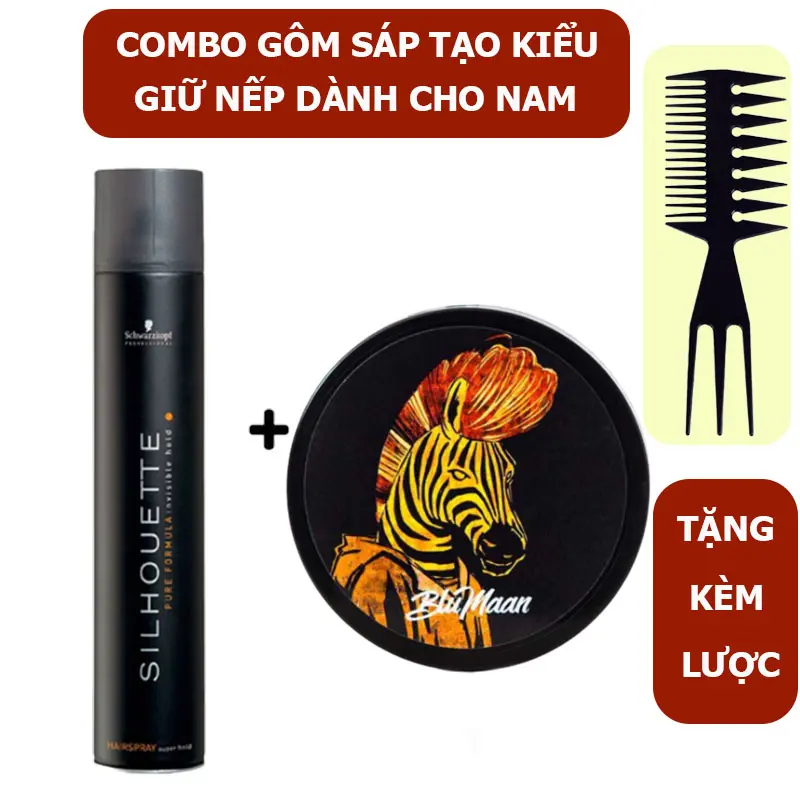 Combo Gôm Sáp Vuốt Tóc Nam Huyền Thoại Giữ nếp 24h hương nước hoa nam tính
