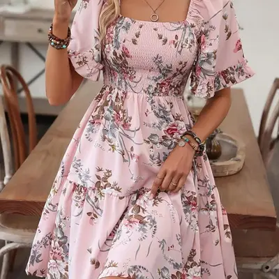 Clothes Pink Dresses At Walmart Penkiiy Vintage Dress For Women